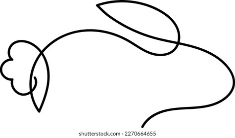 Linear rabbit illustration, easter decoration