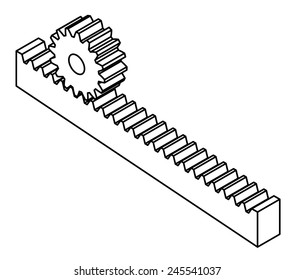 Linear rack gear.