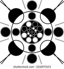 linear, radial (circle) in the manual.vector image