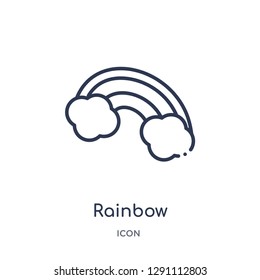 Linear rainbow icon from Brazilia outline collection. Thin line rainbow vector isolated on white background. rainbow trendy illustration