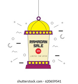 Linear Ramadan Sale Banner/background
Vector