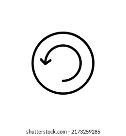 Linear reboot icon design isolated on white background