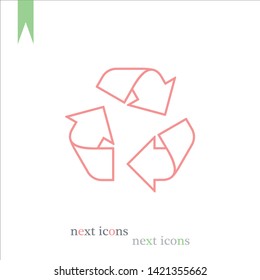 Linear recycle icon in trendy flat style isolated on background.  Recycling icon page symbol for your web site design recycle sign of a logo, app, UI.   EPS10.