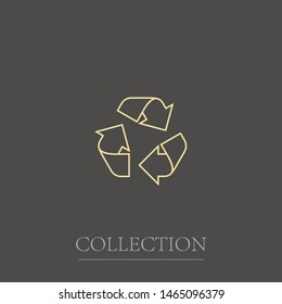 Linear recycle icon in trendy flat style isolated on background. Recycling icon page symbol for your web site design recycle sign of a logo, app, UI. A symbol of recycle.