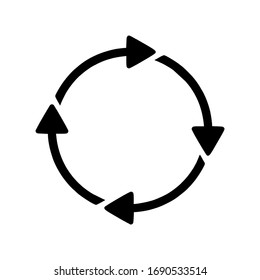 linear Recycling Icon Vector. Stock vector illustration isolated on white background.