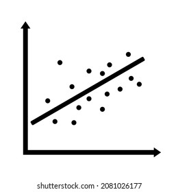 Linear Regression Vector graphic of statistics regression model