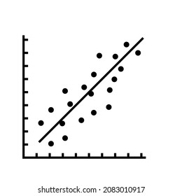 Linear Regression Vector Graphic. For Statistics Icon