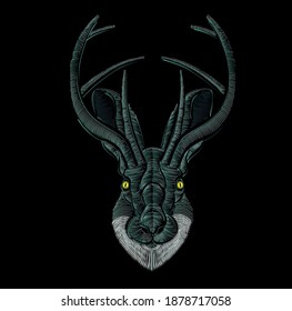 linear reindeer special for New Year's design