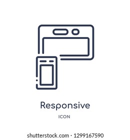 Linear responsive icon from Internet security outline collection. Thin line responsive icon isolated on white background. responsive trendy illustration