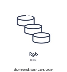 Linear rgb icon from Edit outline collection. Thin line rgb icon vector isolated on white background. rgb trendy illustration
