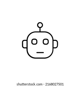 Linear robot icon design isolated on white background