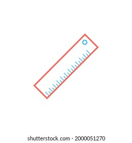 Linear Ruler Icon - Vector