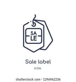 Linear sale label icon from Commerce outline collection. Thin line sale label icon isolated on white background. sale label trendy illustration