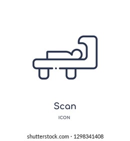 Linear scan icon from Medical outline collection. Thin line scan icon isolated on white background. scan trendy illustration