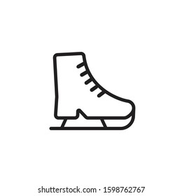 A linear scates icon isolated on a white background, a symbol of ise-skating. Great for business use, logo, web applications.