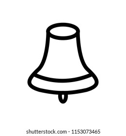 Linear school bell icon vector