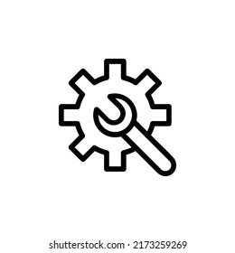 Linear screwdriver setting icon design isolated on white background