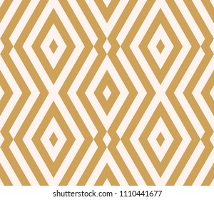 Linear seamless abstract background with rhombuses. Striped infinity geometric pattern.  Vector illustration.