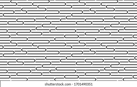 Linear seamless background with twisted lines, vector abstract geometric pattern, stripy weaving, optical maze, web network.