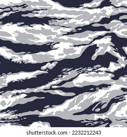 
Linear seamless camouflage pattern. geometric digital camouflage texture background. Vector illustration.