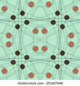 Linear seamless pattern with circles