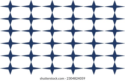 Linear seamless pattern with stars, blue and white vector illustration, repeat pattern replete image design for fabric printing 