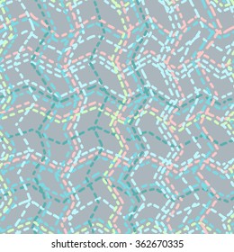 Linear seamless vector pattern with bright colored zigzag like a wave. You can change the background color. national ornament