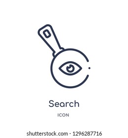 Linear search icon from Customer service outline collection. Thin line search icon vector isolated on white background. search trendy illustration
