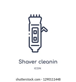 Linear shaver cleanin icon from Cleaning outline collection. Thin line shaver cleanin vector isolated on white background. shaver cleanin trendy illustration