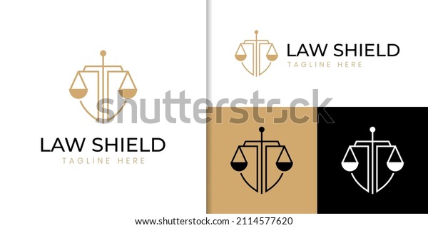 linear Shield sword law firm security for lawyer\
company identity logo\
design