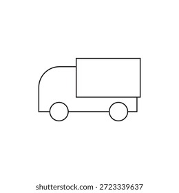 Saco de compras linear ícone de vetor para envio, entrega e serviço de logística.