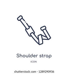 Linear shoulder strap icon from Army   war outline collection  Thin line shoulder strap vector isolated white background  shoulder strap trendy illustration