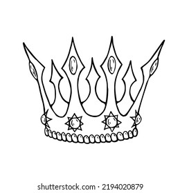 Linear Sketch Crown Vector Graphics Stock Vector (Royalty Free ...