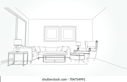 Bedroom Sketch Images Stock Photos Vectors Shutterstock