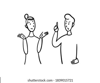 450 Angry couple sketch Images, Stock Photos & Vectors | Shutterstock