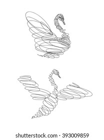 Linear sketch of swan