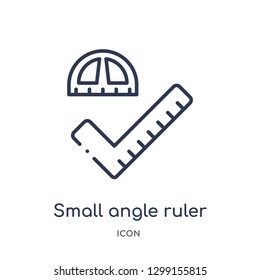 Linear small angle ruler icon from Measurement outline collection. Thin line small angle ruler icon isolated on white background. small angle ruler trendy illustration