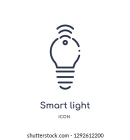 Linear smart light icon from Electronic devices outline collection. Thin line smart light icon vector isolated on white background. smart light trendy illustration