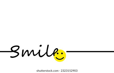 Linear smiley for world smile day, vector art illustration.