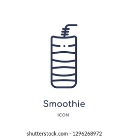 Linear smoothie icon from Drinks outline collection. Thin line smoothie icon vector isolated on white background. smoothie trendy illustration