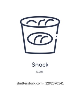 Linear snack icon from Fastfood outline collection. Thin line snack icon vector isolated on white background. snack trendy illustration
