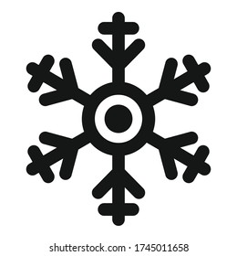 Linear snowflake icon. Simple illustration of linear snowflake vector icon for web design isolated on white background