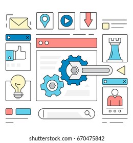 Linear Social Network Icons