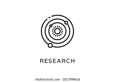 Linear Solar System icon in vector. Logotype