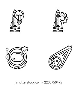 Linear Space and Astronomy Icons