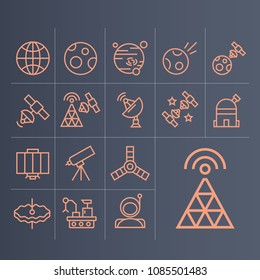 Linear space icons