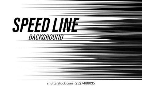 Fondo de velocidad lineal en fondo de estilo cómico blanco y negro