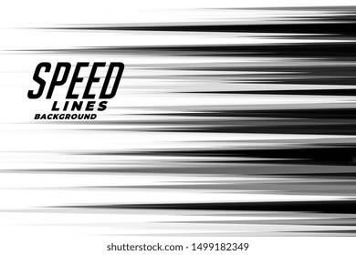 linear speed lines in black and white comic style
