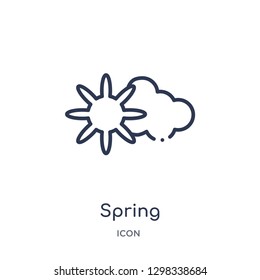 Linear spring icon from Meteorology outline collection. Thin line spring icon isolated on white background. spring trendy illustration
