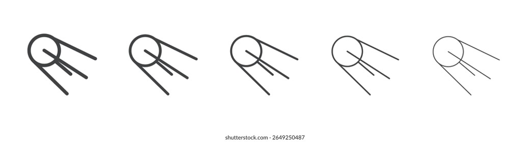 ícone de sputnik linear símbolo simples de coleção de ilustrações